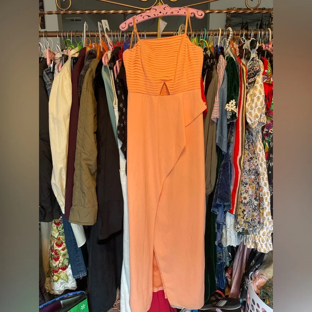 Gianni Bini Peach maxi formal Gown - Picture 6 of 13